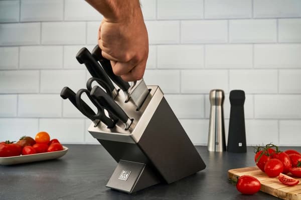 ZWILLING FOUR STAR 35148-507-0 køkkenkniv/bestikblok sæt 7 stk. Grå