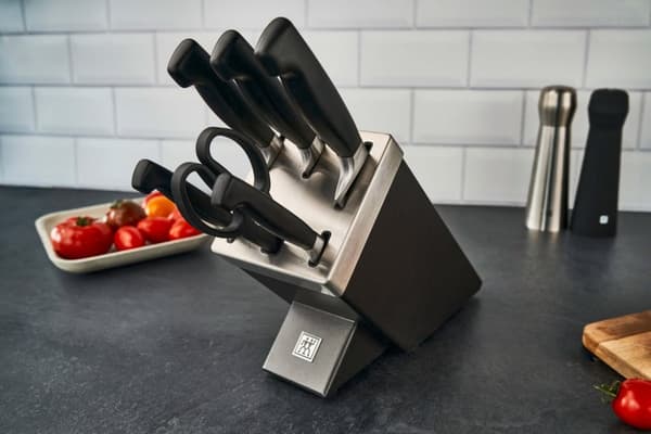 ZWILLING FOUR STAR 35148-507-0 køkkenkniv/bestikblok sæt 7 stk. Grå