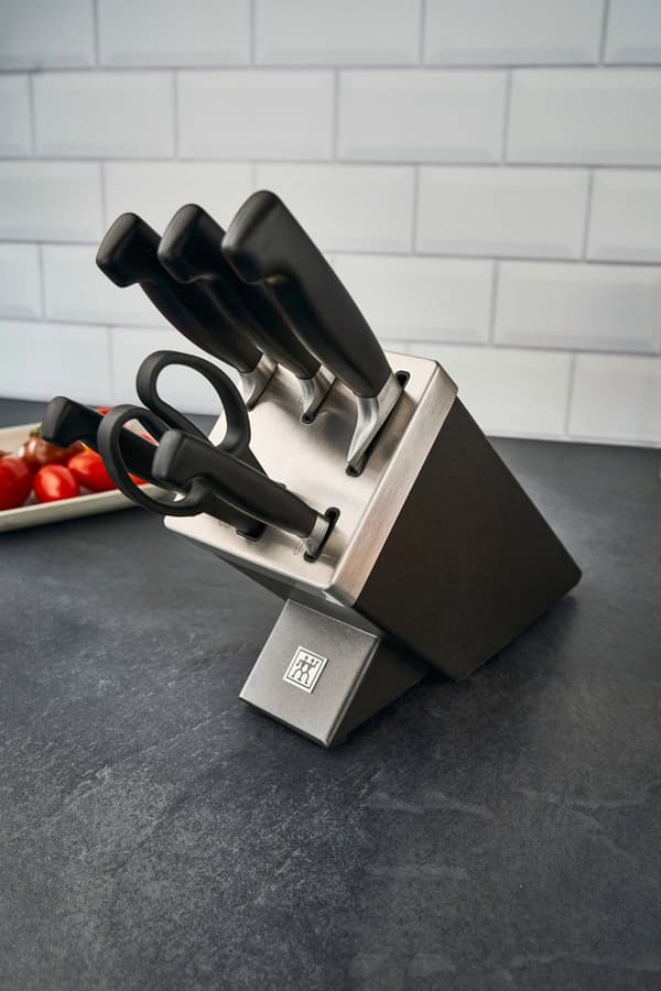 ZWILLING FOUR STAR 35148-507-0 køkkenkniv/bestikblok sæt 7 stk. Grå