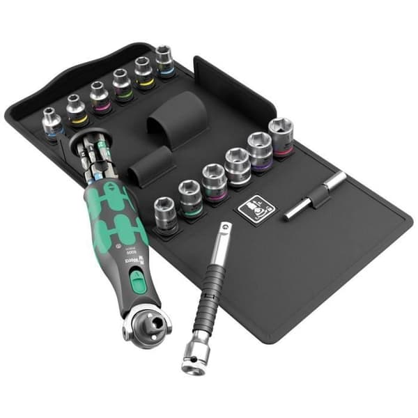 Hylsnyckelsats - WERA - 8009 - 1/4 (6,3 mm) - 27 delar - Vit