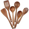 Miniatyrbild 1 av 4: 6 delar köksredskapsset i teak för non-stick köksredskap, träspatel, gaffel, spatel, slev, pass