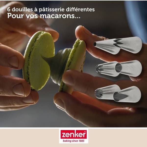 Set av 6 stora metallspritsar Zenker Smart Pastry