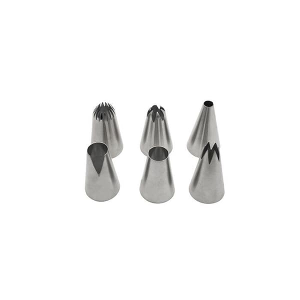 Set av 6 stora metallspritsar Zenker Smart Pastry
