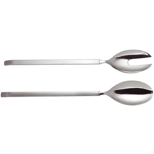 Alessi 4180-14 Torkade salladsbestick i glänsande stål med matta handtag
