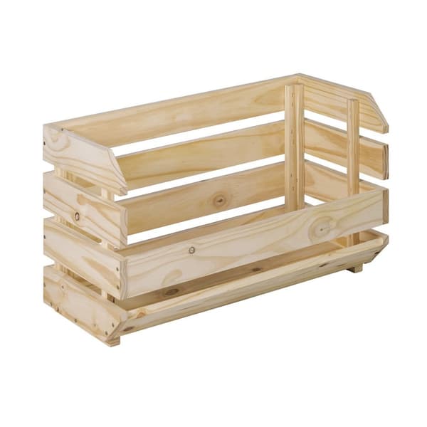 Stapelbar massiv furulåda - L60 x H35,3 cm