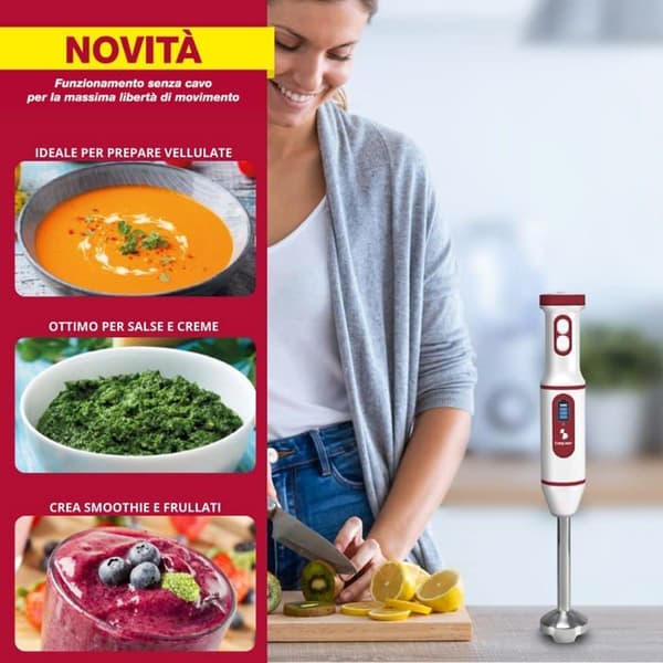 Beper - P102FRU300 - Sladdlös mixer, laddningsbar via USB - Miniatyr, multifunktionell mixer