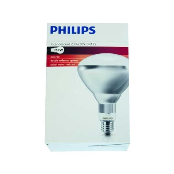 Infraröd lampa 250w vit skruv 8435