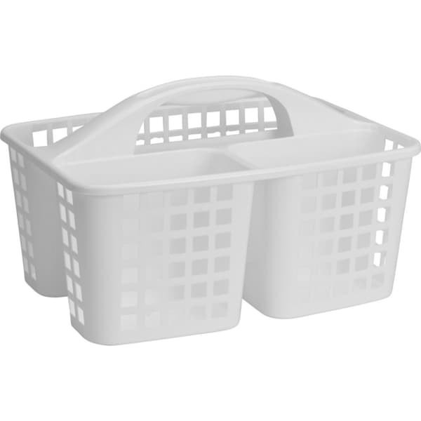 Excellent Housewares 3-rums opbevaringsboks med håndtag 31x23x18,5 cm Hvid