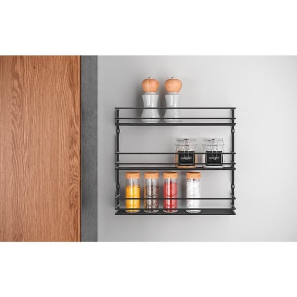 Metaltex Pepito Spice Rack 3 tasoa 36x32x8 cm musta