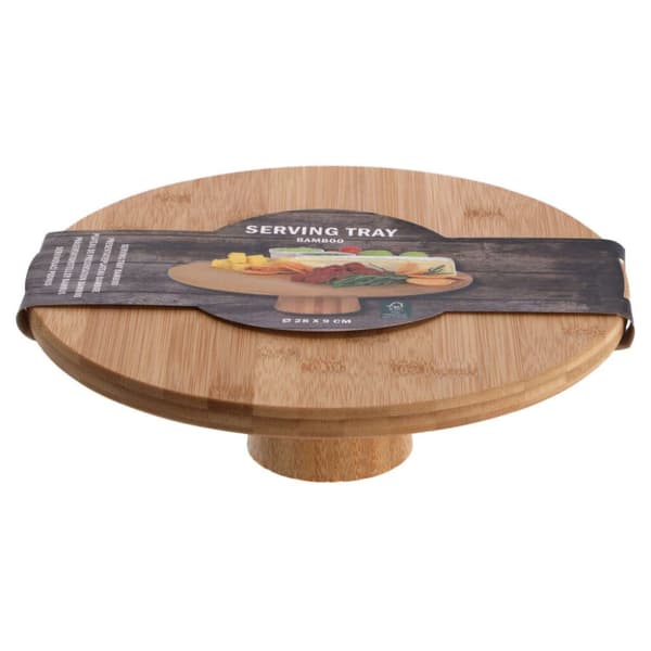 Bambu Serveringsbräda på fot 28x9 cm