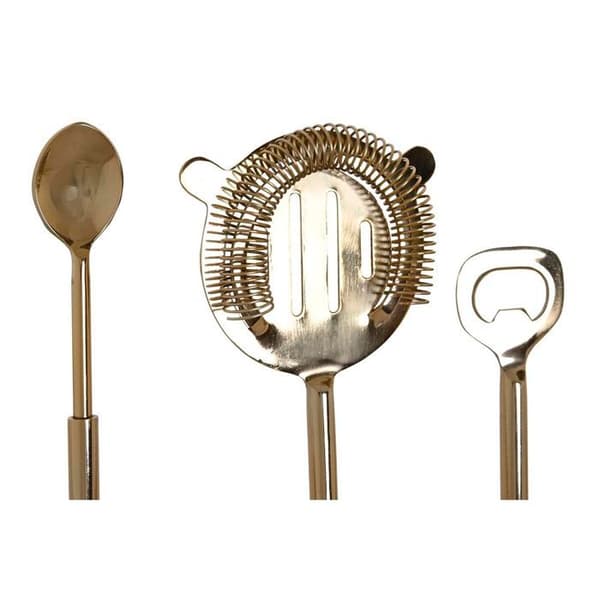 Rostfritt stål och marmor cocktailbox DKD Home Decor