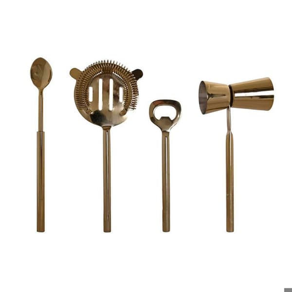 Rostfritt stål och marmor cocktailbox DKD Home Decor