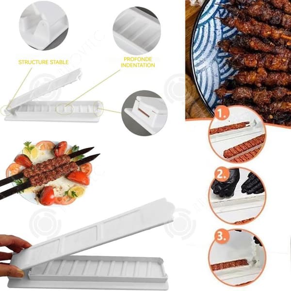 INN 2PCS Plast Kebab Press Manuell press för bärbar Kebab maskin BBQ-redskap för camping BBQ-fester