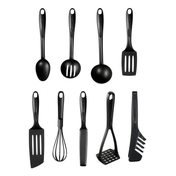 Set med 9 köksredskap - Tefal - Välkommen - Svart - Kökstillbehör