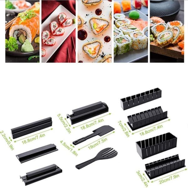 TD® Tio-delad uppsättning av sushiverktyg risverktyg tvättform i ett stycke sushiset sushiformverktyg