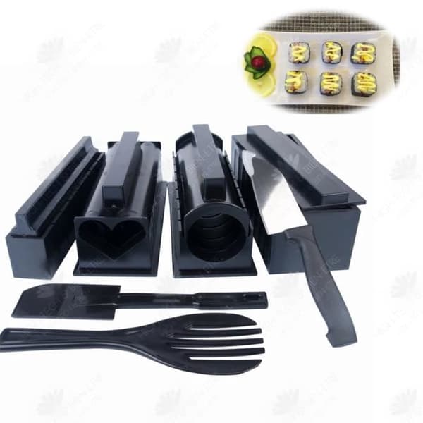 HTBE® Seaweed risverktyg 10st set sushimaskin 10st risbollsform plastverktyg för sushi