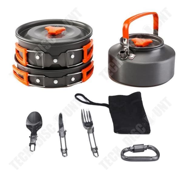 TD® Campingtillbehör, Utomhuscamping Köksredskap Spis Gryta Matlagning ,Köksredskap Set - Typ