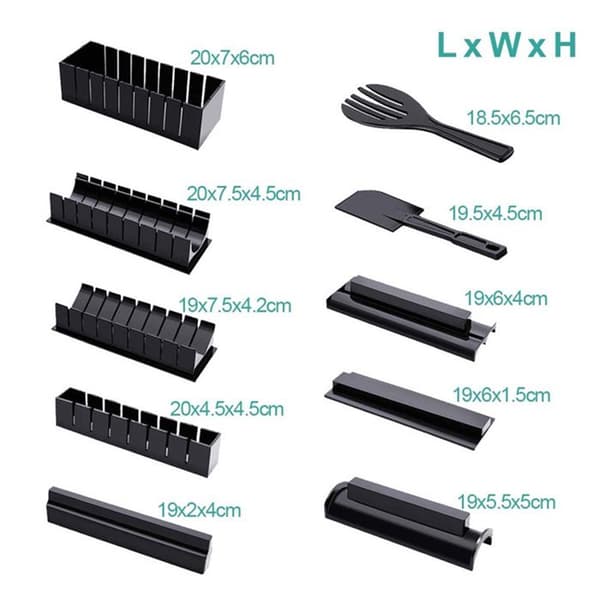 TD® 10 stycken Sushi Tools Säker och hållbar DIY Sushi Rolling Machine