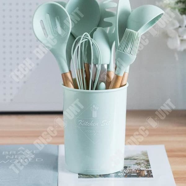 TD® 11 st Silikon Köksredskap Prylar Värmebeständig Non-Stick Non-Scratch BPA Fri