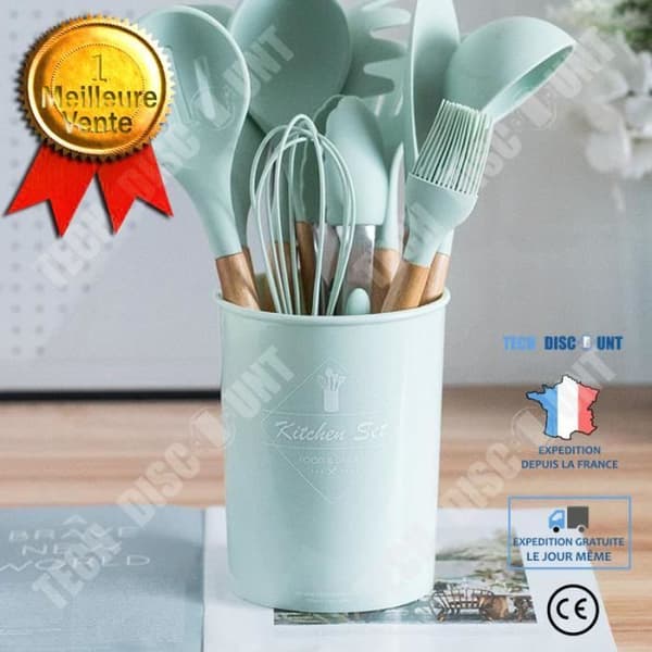 TD® 11 st Silikon Köksredskap Prylar Värmebeständig Non-Stick Non-Scratch BPA Fri