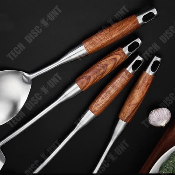 TD® Wood Grain Spatel Köksspatel Kökssked Spatel Köksredskap Set Matsked Sked