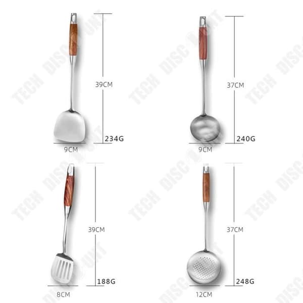 TD® Wood Grain Spatel Köksspatel Kökssked Spatel Köksredskap Set Matsked Sked