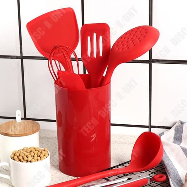 TD® Silikon Köksredskap 8 delar Högtemperatur Hushållsredskap Matsked Spatel Set