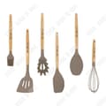 Miniatyrbild 1 av 4: TD® Cuisine köksredskapsset, set med nonstick-redskap, med bokträhandtag, Premium Silicone25 Kit