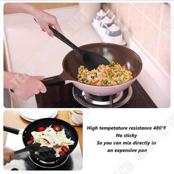 TD® Värmebeständig silikonmatlagningsredskap Non-stick matlagningsverktyg för kök 10 set
