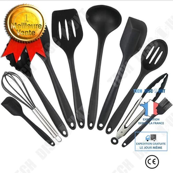 TD® Värmebeständig silikonmatlagningsredskap Non-stick matlagningsverktyg för kök 10 set