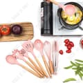 Miniatyrbild 2 av 4: TD® redskapssats, non-stick silikon och trä köksredskap set, köksredskap - typ 11 st med hink C