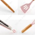 Miniatyrbild 3 av 4: TD® trähandtag silikon köksredskap Hushållskök Nonstick stekpanna hög temperatur silikon spade