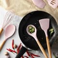 Miniatyrbild 4 av 4: TD® trähandtag silikon köksredskap Hushållskök Nonstick stekpanna hög temperatur silikon spade
