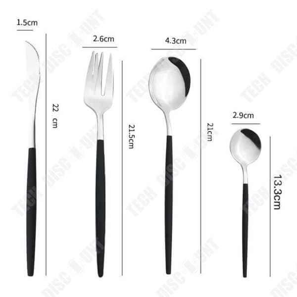 TD® bestickknivar, gafflar och skedar i rostfritt stål 30 set med Western Hot Knife, Gaffel &amp; Spoon
