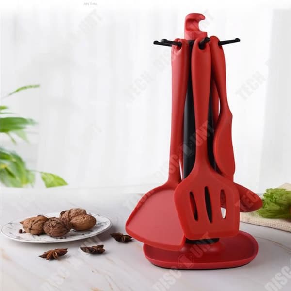 TD® silikonspatelset Värmebeständig non-stick silikonmatlagningsredskap 7 delar