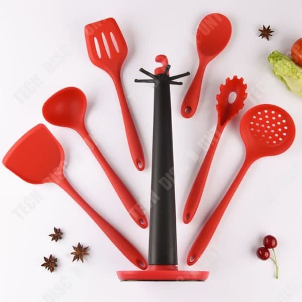 TD® silikonspatelset Värmebeständig non-stick silikonmatlagningsredskap 7 delar