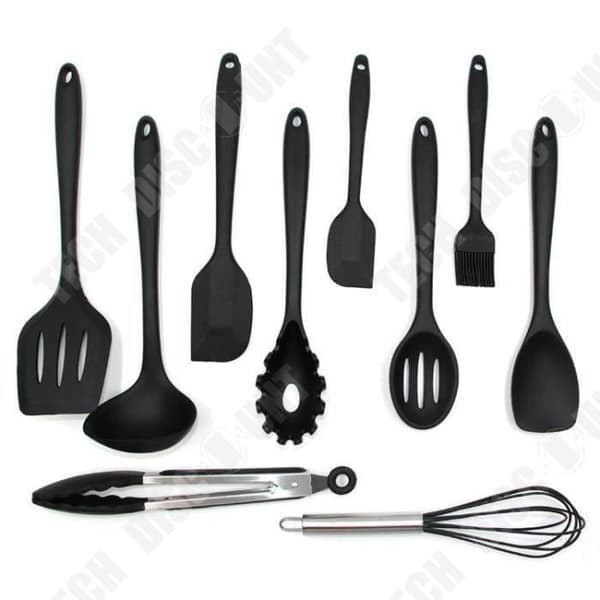 TD® 10 st Svart Silikon köksredskap Bakning Tool Kit