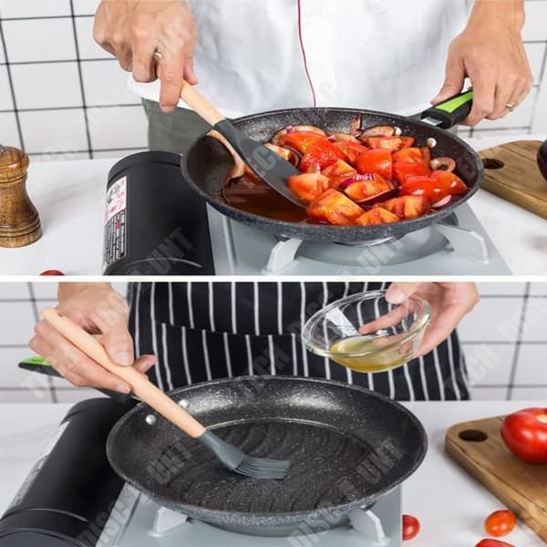 TD® Köksredskap Set, 11-13 delar Silikon Köksredskap Set Nonstick Köksredskap - Typ 11-st mörk g