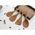 Miniatyrbild 3 av 4: TD® non-stick långhandtag olackerad träspatel, frityrspad, risslev, soppsked, hushållsredskap