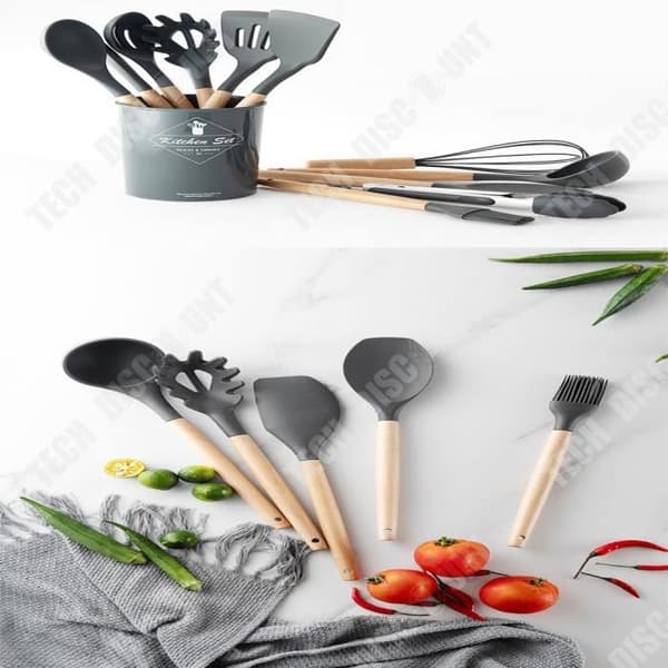 TD® Bestick Set, 11-13 delar Silikon köksredskap Set Köksredskap Spatel - Typ 12-st köksset