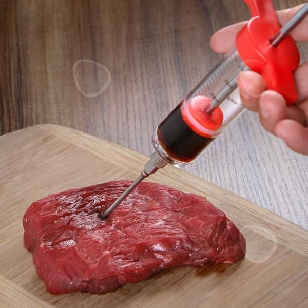CONFO® Plastmatspruta med oljenål marinadsås köksbakelse vuxenkött 30ml graderad redskap i