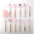 Miniatyrbild 4 av 4: TD® Köksredskap Set, 11 till 13 delar silikon köksredskap Set Träspatel Rosa - Typ 12-st köksset D