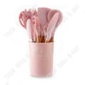 Miniatyrbild 2 av 4: TD® Köksredskap Set, 11 till 13 delar silikon köksredskap Set Träspatel Rosa - Typ 12-st köksset D