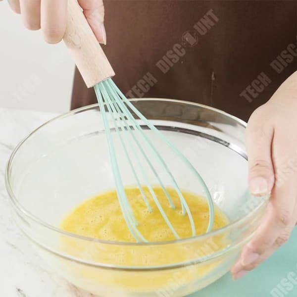 TD® köksredskapsset i silikon med trähandtag, non-stick spatel, köksredskap, yrkesredskap