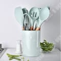 Miniatyrbild 4 av 4: TD® silikon nonstick spatel köksredskapsset med trähandtag, 11-delat set