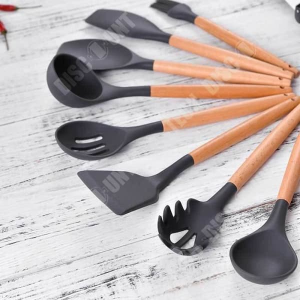 TD® redskapssats, 9-11 delar köksredskapssats köksredskapssats redskap - mörkgrå typ-9st