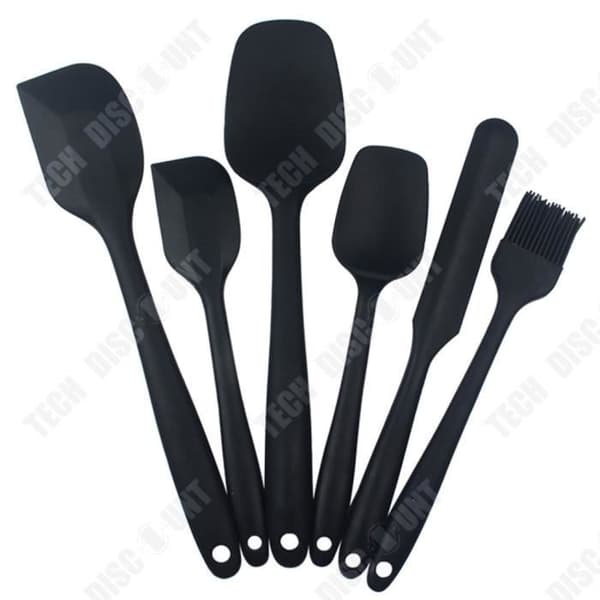 TD® Silikonspatel Set med 6 Silikon Köksredskap Skrapborsteset Baking Cake Cream Spatel