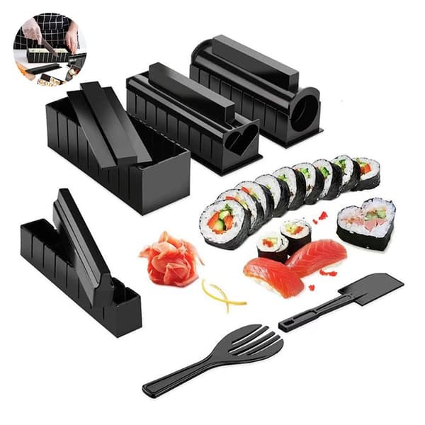 TD® 11-pack multifunktionellt sushiverktyg Gör-det-själv Hem Kreativt kök Sushi Manuell risrullarkombinationsset