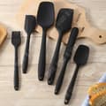 Miniatyrbild 3 av 4: TD® 6-delat set silikonspatel oljeborste köksredskapsverktygssats svart non-stick matlagningssked