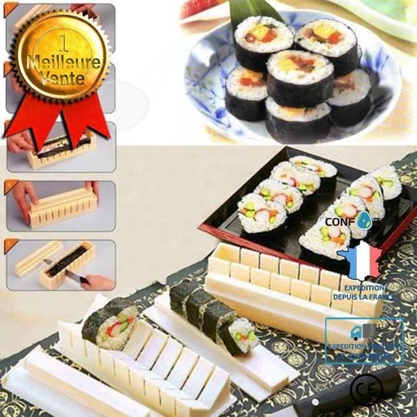 Kökssats - CONFO - Sushiverktyg - Högkvalitativ plast - Hållbar - För hemmet